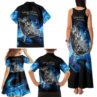 Maori Matariki Te Araroa Paikea Starry Family Matching Tank Maxi Dress and Hawaiian Shirt Tangaroa Whakatauki