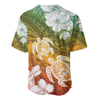 Kanaka Maoli Hawaii Flag Day Baseball Jersey Vibrant Frangipani