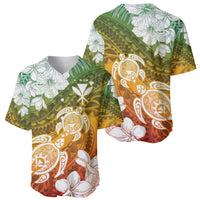Kanaka Maoli Hawaii Flag Day Baseball Jersey Vibrant Frangipani