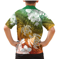 Kanaka Maoli Hawaii Flag Day Family Matching Mermaid Dress and Hawaiian Shirt Vibrant Frangipani