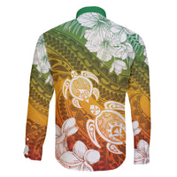 Kanaka Maoli Hawaii Flag Day Family Matching Mermaid Dress and Hawaiian Shirt Vibrant Frangipani