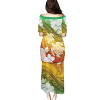 Kanaka Maoli Hawaii Flag Day Puletasi Vibrant Frangipani LT7 - Polynesian Pride