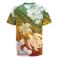 Kanaka Maoli Hawaii Flag Day Rugby Jersey Vibrant Frangipani LT7 - Polynesian Pride