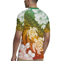 Kanaka Maoli Hawaii Flag Day Rugby Jersey Vibrant Frangipani LT7 - Polynesian Pride