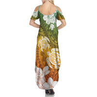 Kanaka Maoli Hawaii Flag Day Summer Maxi Dress Vibrant Frangipani LT7 - Polynesian Pride