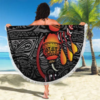Personalized Papua New Guinea Milne Bay Beach Blanket Bagi Necklace Mix Lime Pot Grunge