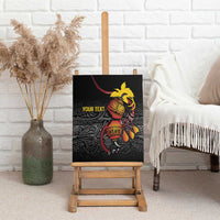 Personalized Papua New Guinea Milne Bay Canvas Wall Art Bagi Necklace Mix Lime Pot Grunge