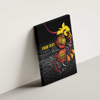 Personalized Papua New Guinea Milne Bay Canvas Wall Art Bagi Necklace Mix Lime Pot Grunge