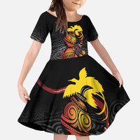 Personalized Papua New Guinea Milne Bay Family Matching Mermaid Dress and Hawaiian Shirt Bagi Necklace Mix Lime Pot Grunge