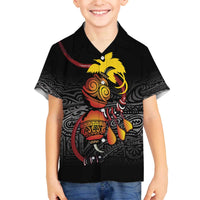 Personalized Papua New Guinea Milne Bay Family Matching Off The Shoulder Long Sleeve Dress and Hawaiian Shirt Bagi Necklace Mix Lime Pot Grunge