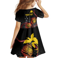 Personalized Papua New Guinea Milne Bay Family Matching Short Sleeve Bodycon Dress and Hawaiian Shirt Bagi Necklace Mix Lime Pot Grunge