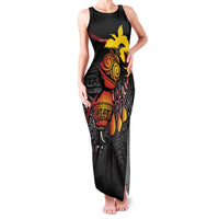 Personalized Papua New Guinea Milne Bay Family Matching Tank Maxi Dress and Hawaiian Shirt Bagi Necklace Mix Lime Pot Grunge