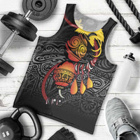 Personalized Papua New Guinea Milne Bay Men Tank Top Bagi Necklace Mix Lime Pot Grunge