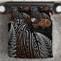 Aotearoa Maori - Australia Indigenous Bedding Set Koiri Whakairo Mix Aboriginal Art LT7 Brown - Polynesian Pride