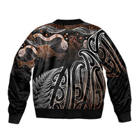 Aotearoa Maori - Australia Indigenous Bomber Jacket Koiri Whakairo Mix Aboriginal Art - Polynesian Pride