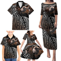 Aotearoa Maori - Australia Indigenous Family Matching Puletasi and Hawaiian Shirt Koiri Whakairo Mix Aboriginal Art - Polynesian Pride