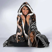 Aotearoa Maori - Australia Indigenous Hooded Blanket Koiri Whakairo Mix Aboriginal Art - Polynesian Pride