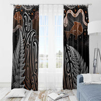 Aotearoa Maori - Australia Indigenous Window Curtain Koiri Whakairo Mix Aboriginal Art - Polynesian Pride