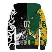 Custom Rugby South Africa New Zealand Greatest Rivals Sherpa Hoodie Tribal Motifs LT7 - Polynesian Pride