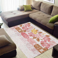 Christmas Aloha Hawaii Tiki Area Rug Hibiscus Spring Colors - Polynesian Pride