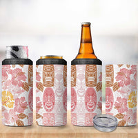 Christmas Aloha Hawaii Tiki 4 in 1 Can Cooler Tumbler Hibiscus Spring Colors LT7 - Polynesian Pride