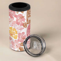Christmas Aloha Hawaii Tiki 4 in 1 Can Cooler Tumbler Hibiscus Spring Colors LT7 - Polynesian Pride