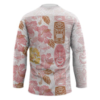 Christmas Aloha Hawaii Tiki Hockey Jersey Hibiscus Spring Colors LT7 - Polynesian Pride