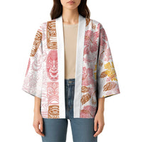 Christmas Aloha Hawaii Tiki Kimono Hibiscus Spring Colors - Polynesian Pride