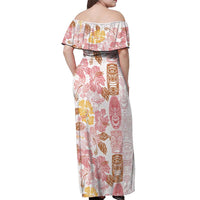 Christmas Aloha Hawaii Tiki Off Shoulder Maxi Dress Hibiscus Spring Colors LT7 - Polynesian Pride