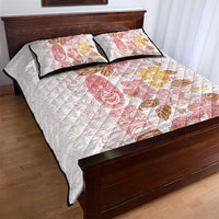 Christmas Aloha Hawaii Tiki Quilt Bed Set Hibiscus Spring Colors - Polynesian Pride