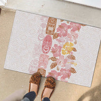 Christmas Aloha Hawaii Tiki Rubber Doormat Hibiscus Spring Colors - Polynesian Pride