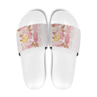 Christmas Aloha Hawaii Tiki Slide Sandals Hibiscus Spring Colors LT7 Pink - Polynesian Pride