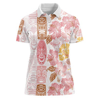 Christmas Aloha Hawaii Tiki Women Polo Shirt Hibiscus Spring Colors - Polynesian Pride