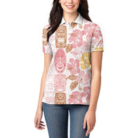Christmas Aloha Hawaii Tiki Women Polo Shirt Hibiscus Spring Colors - Polynesian Pride
