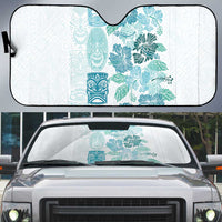 Christmas Aloha Hawaii Tiki Auto Sun Shade Hibiscus Summer Colors LT7 Turquoise - Polynesian Pride