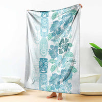 Christmas Aloha Hawaii Tiki Blanket Hibiscus Summer Colors - Polynesian Pride