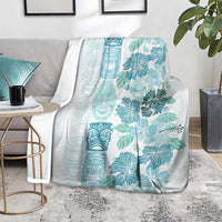 Christmas Aloha Hawaii Tiki Blanket Hibiscus Summer Colors - Polynesian Pride