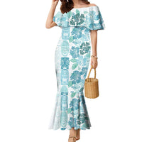 Christmas Aloha Hawaii Tiki Family Matching Mermaid Dress and Hawaiian Shirt Hibiscus Summer Colors - Polynesian Pride