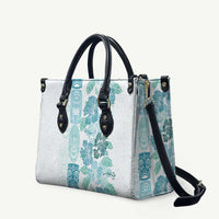 Christmas Aloha Hawaii Tiki Leather Bag Hibiscus Summer Colors LT7 Turquoise - Polynesian Pride