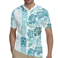Christmas Aloha Hawaii Tiki Rugby Jersey Hibiscus Summer Colors LT7 - Polynesian Pride