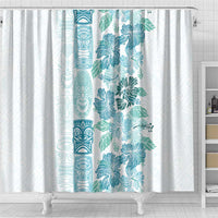 Christmas Aloha Hawaii Tiki Shower Curtain Hibiscus Summer Colors - Polynesian Pride