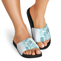 Christmas Aloha Hawaii Tiki Slide Sandals Hibiscus Summer Colors LT7 - Polynesian Pride