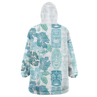 Christmas Aloha Hawaii Tiki Wearable Blanket Hoodie Hibiscus Summer Colors - Polynesian Pride