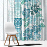 Christmas Aloha Hawaii Tiki Window Curtain Hibiscus Summer Colors - Polynesian Pride