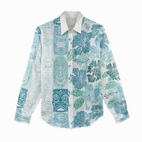 Christmas Aloha Hawaii Tiki Women Casual Shirt Hibiscus Summer Colors - Polynesian Pride
