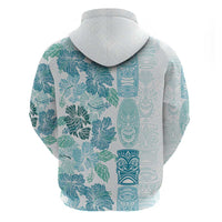 Christmas Aloha Hawaii Tiki Zip Hoodie Hibiscus Summer Colors - Polynesian Pride