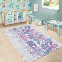 Christmas Aloha Hawaii Tiki Area Rug Hibiscus Winter Colors - Polynesian Pride