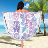 Christmas Aloha Hawaii Tiki Beach Blanket Hibiscus Winter Colors - Polynesian Pride