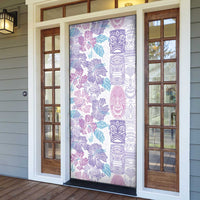 Christmas Aloha Hawaii Tiki Door Cover Hibiscus Winter Colors LT7 - Polynesian Pride