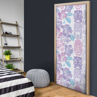 Christmas Aloha Hawaii Tiki Door Cover Hibiscus Winter Colors LT7 - Polynesian Pride